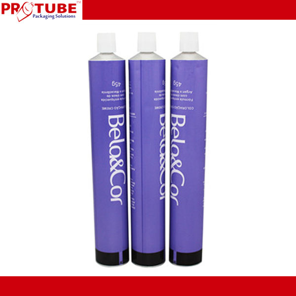 Customised Hair Color Soft Aluminum Tube with Plastic Screw Cap