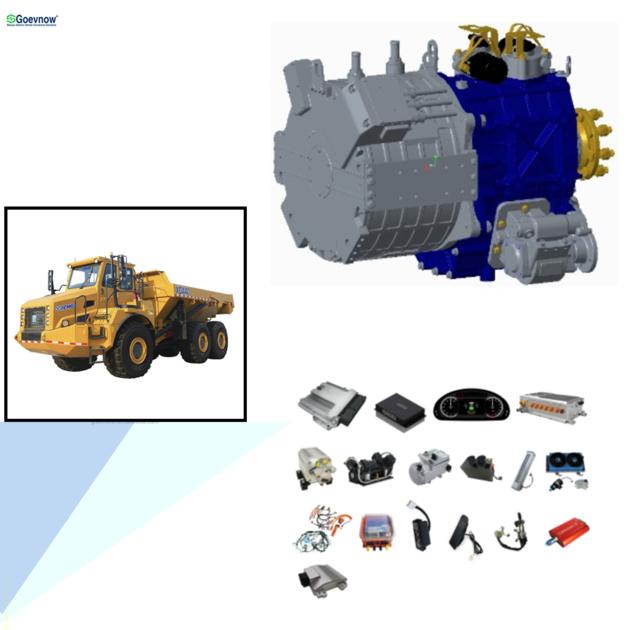 6*4 Electric Tractor Truck zero emission ev conversion kit ac motor inverter for 14-18T delivery veh