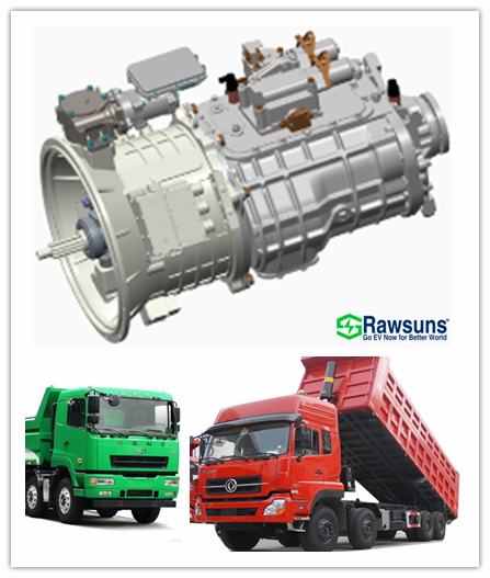 For 25-110T heavy truck hybrid car 1232rpm 1390Nm ev cargo conversion kit electric motor