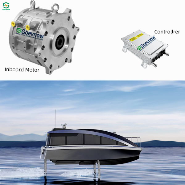 Goevnow inboard electric boat motor 33hp 67hp waterproof pm synchronous generator for yacht fishing 