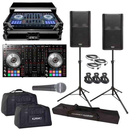 DDJ-SZ DJ Controller QSC K12 Powered PA Speakers Road Case & Stands
