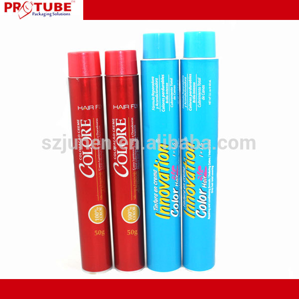 Aluminum Hair Color Cream Cosmetic Packaging