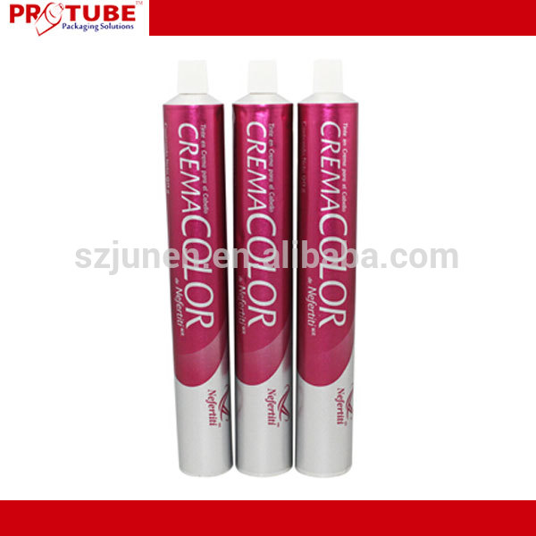 Customized Aluminum Soft Hair Dye Packaging Tube