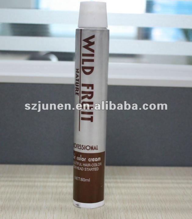 Empty Aluminum Hair Dye Packaging Tube
