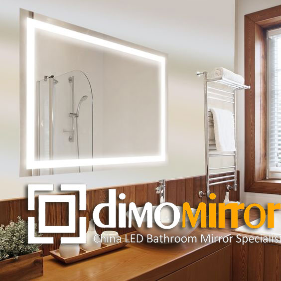 CE/UL Modern High End Home Decoration Wall Mounted Rectangle Lighted LED Hotel Bathroom Mirrors for 