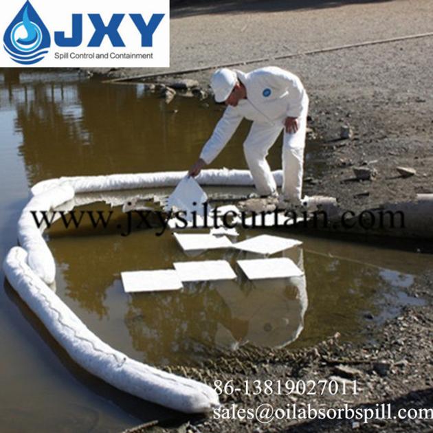 White Oil Absorbent Boom