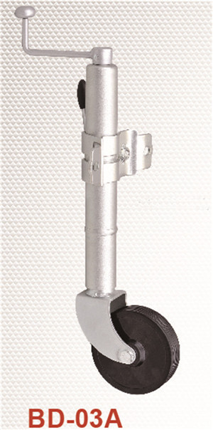 Trailer jack 500/750lbs Zinc plated/Jockey wheel 6"