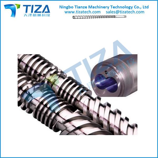 Bimetallic twin-screws and barrel for Granulation Blowing Pelletizing Pipe Sheet Profile Machine 