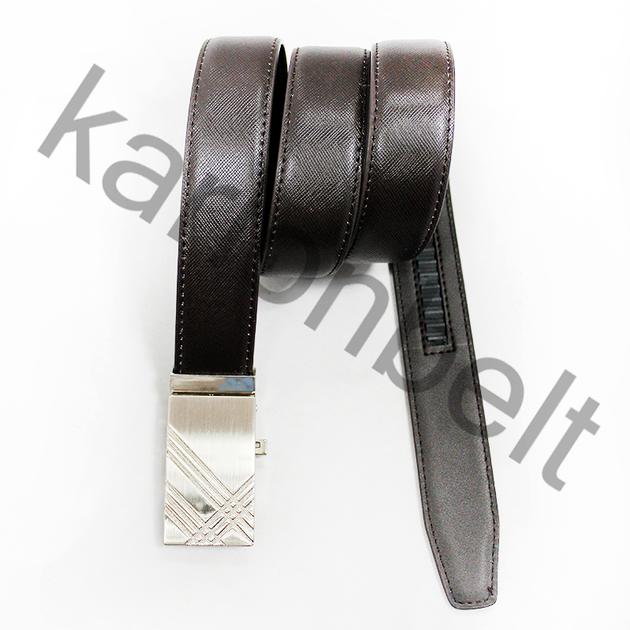  35-15072 Fashion Business Style Automatic Buckle Cowhide Leather Belt for Men