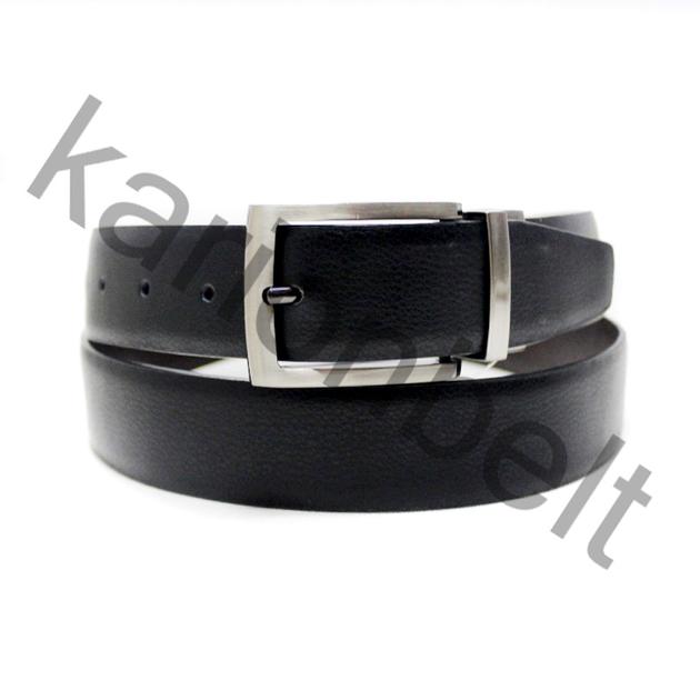 35-15096Reversible Buckle Genuine Leather Belt for Men