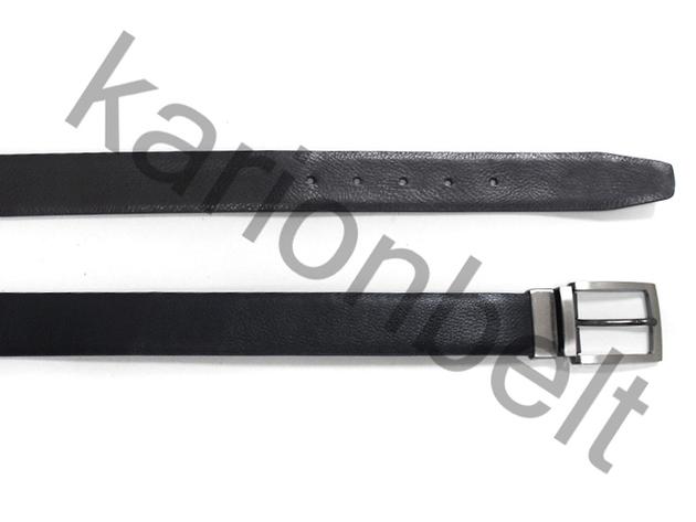 35 15096Reversible Buckle Genuine Leather Belt