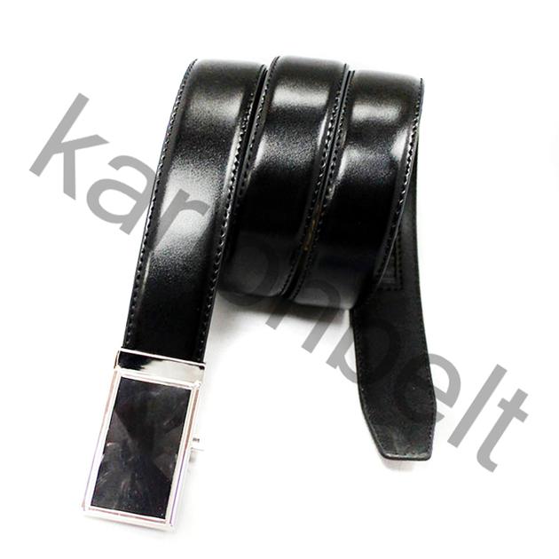 35-15141 Adjustable Top Quality Genuine Leather Automatic Buckle Belt / Ratchet Belt