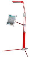 iPad Floor Stand with Reading Lamp KP-911 (Red)