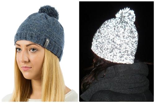 Reflective beanie hat (blue) - E-kanape Reflective Clothing