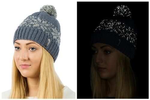 Reflective beanie hat (greish blue) - E-kanape Reflective Garments