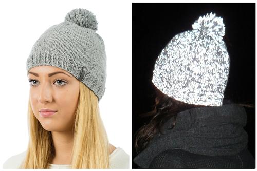 Reflective beanie hat (grey) - E-kanape Reflective Clothing