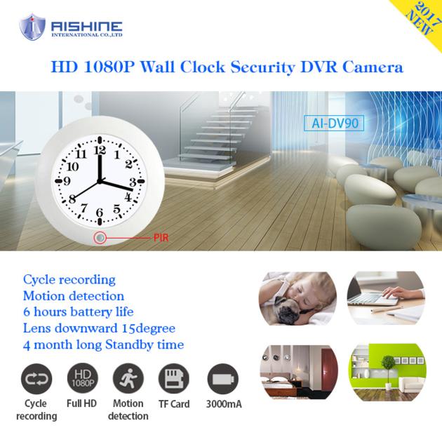 HD 1080P Wall Clock DVR Security