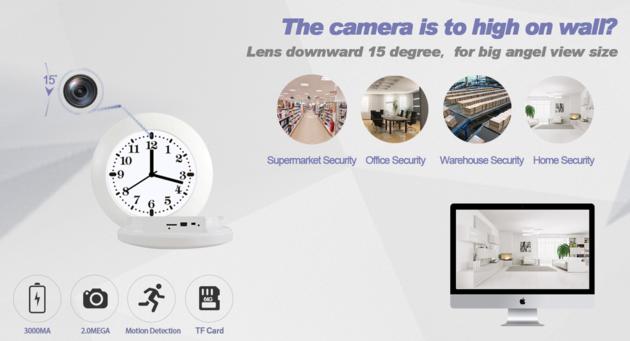 HD 1080P Wall Clock DVR Security