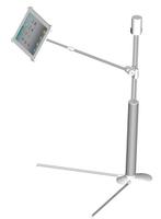 iPad Floor Stand with Reading Lamp KP-918 (Silver)