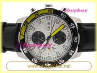 Holiday Promotion Watches Aquatimer Men Chronograph Automatic White Dial Genuine Leather Watch