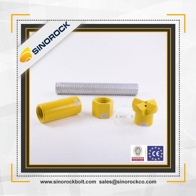 Sinorock mining galvanized self drilling anchor steel rock bolt