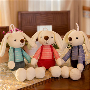 2019 Hot Selling Wholesale custom decoration cute long-eared rabbit plush stuffed toy