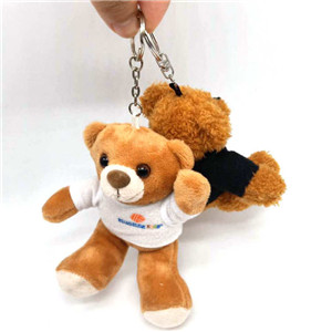 Cute Cartoon KeyChain Plush Toy Loverly bear Keychain DIY Car Bag Pendant Little dog Fur Doll Keycha