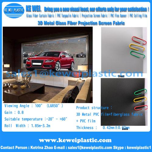 3D Metal Glass Fiber Projection Screen Fabric