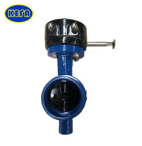 Grooved end resilient seat butterfly valve