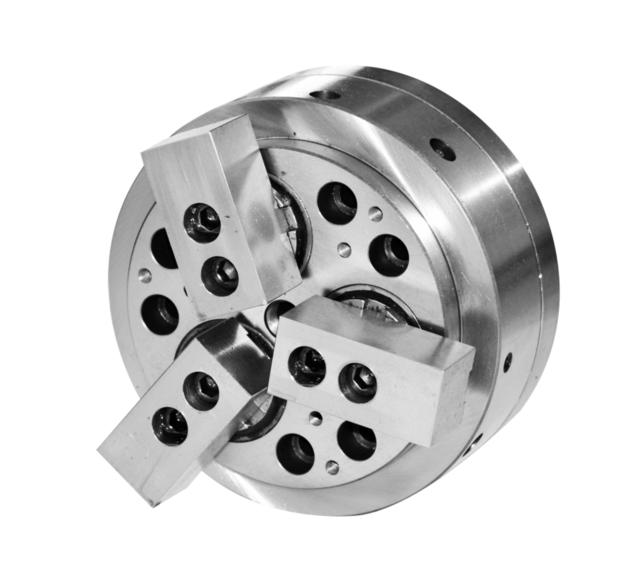 BUE 3-Jaw Pull Back Draw Down Power Chuck for I.D.verticality and parallelism