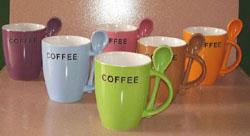 ceramic mug with spoon