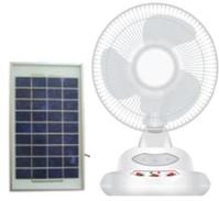 solar powered fan with emergency lights