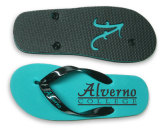 Beach slipper with debossed logo