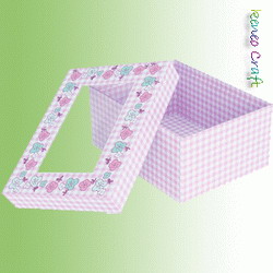 Paper gift box with window