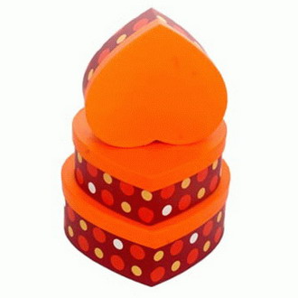 Heart shape gift boxes set