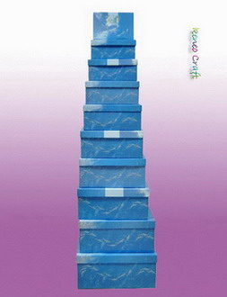 Blue gift boxes set