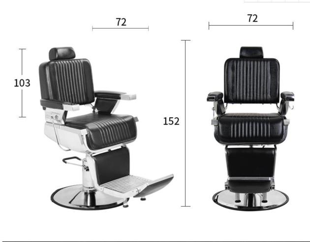 Salon Furniture Black Barber Chair