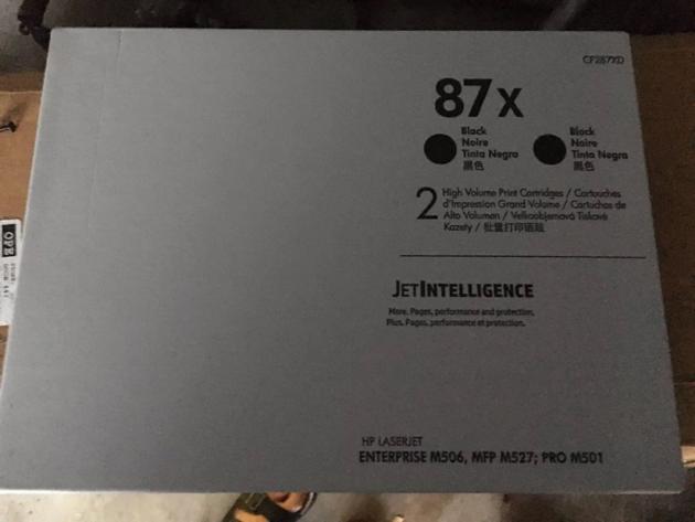 HP 87X (CF287XD) High-Yield Black Toner Cartridges Pack Of 2 New In box Sealed