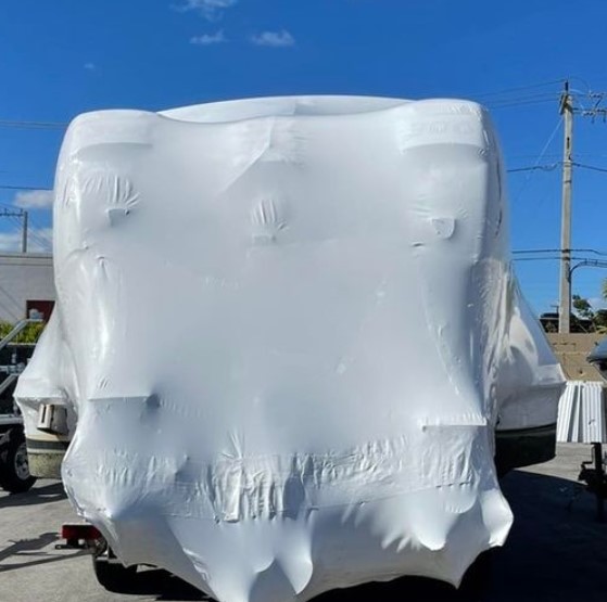 9mil Boat White Shrink Wrap Construction