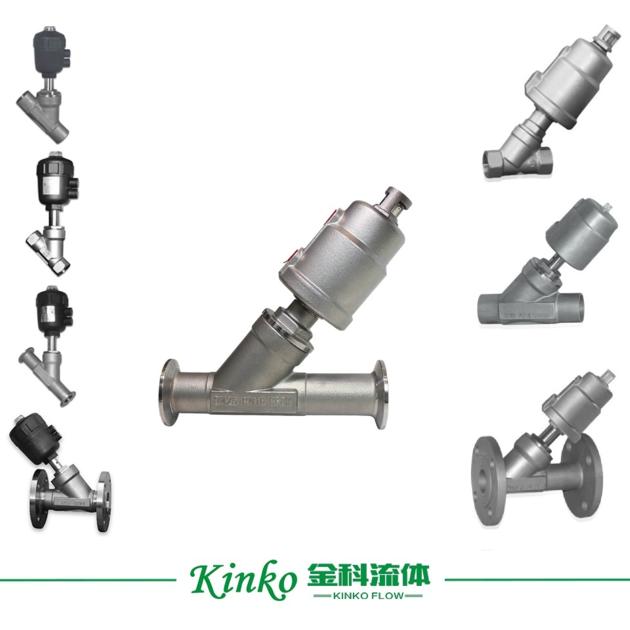 pneumatic angle seat valve
