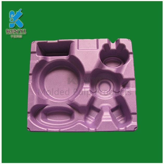 Waterproof Protective Biodegradable reusable cosmetic molded pulp packaging box