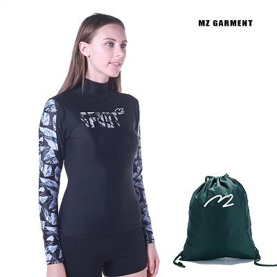 Euro Size Ladies Turtleneck Rash Guard