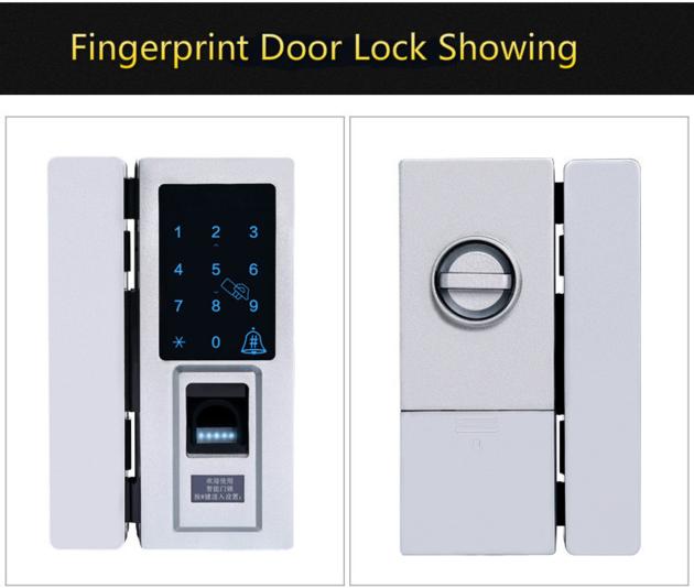 Intelligent Fingerprint Password Card Glass Door