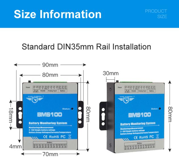 BMS100 Battery Monitoring Module Measure 12