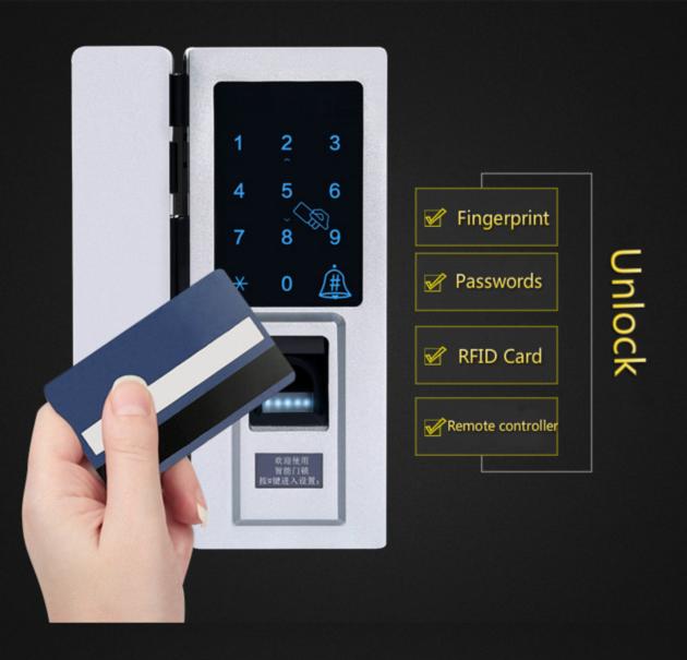 Intelligent Fingerprint Password Card Glass Door