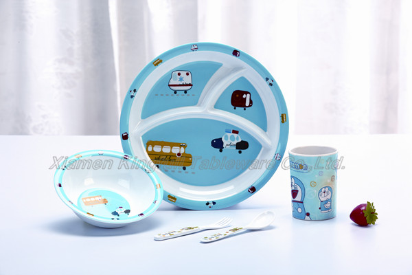 Kids Tableware Plate And Bowl Set Childrens Dinner Set