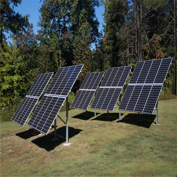 Aluminum adjustable solar ground mounting system for open field