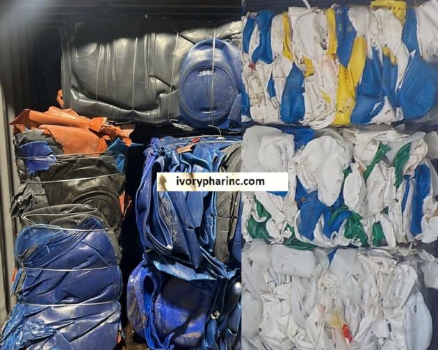 HDPE blue drum scrap bale, hdpe regrind supplier, plastic hdpe drum sale