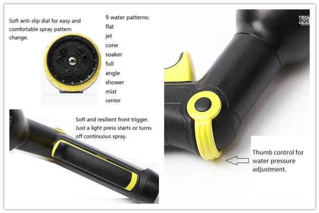 9 Pattern Plastic Water Nozzle Inset