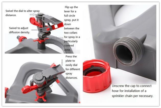 Plastic Pulsating Water Sprinkler